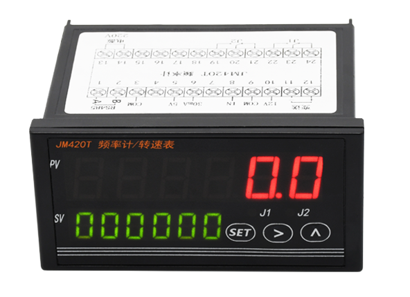 JM420T 具有RS485通信和报警功能的智能型频率计/转速表